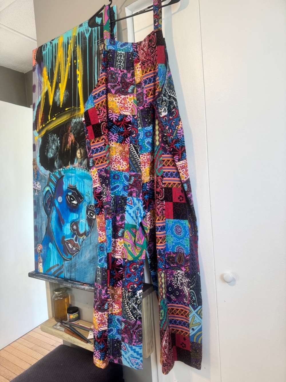 XXL Boho Patchwork Wide Leg Jumpsuit | Roomy Lagenlook Overalls | Sedona